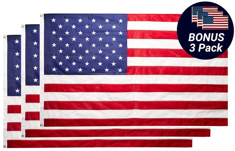レア！MADSAKI Three Flags 3P AMERICAN FLAG MADE IN USA - 3x5 FT 3-PACK Prestige Series
