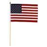 12x18 USA American Stick Flag With Woodball Point Staff – Trade Winds Polyester