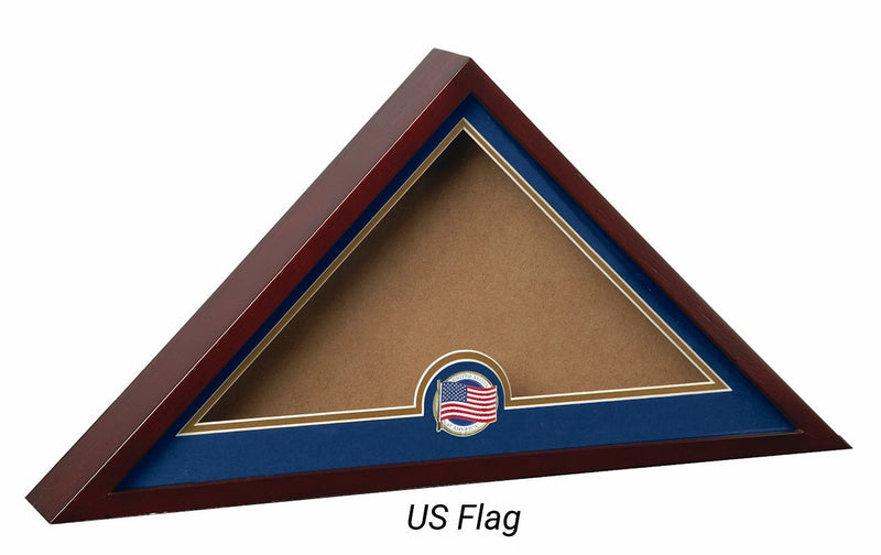 Split Level Flag Case Medallion Flag Display Case for 5x9.5 FT Interment Flag