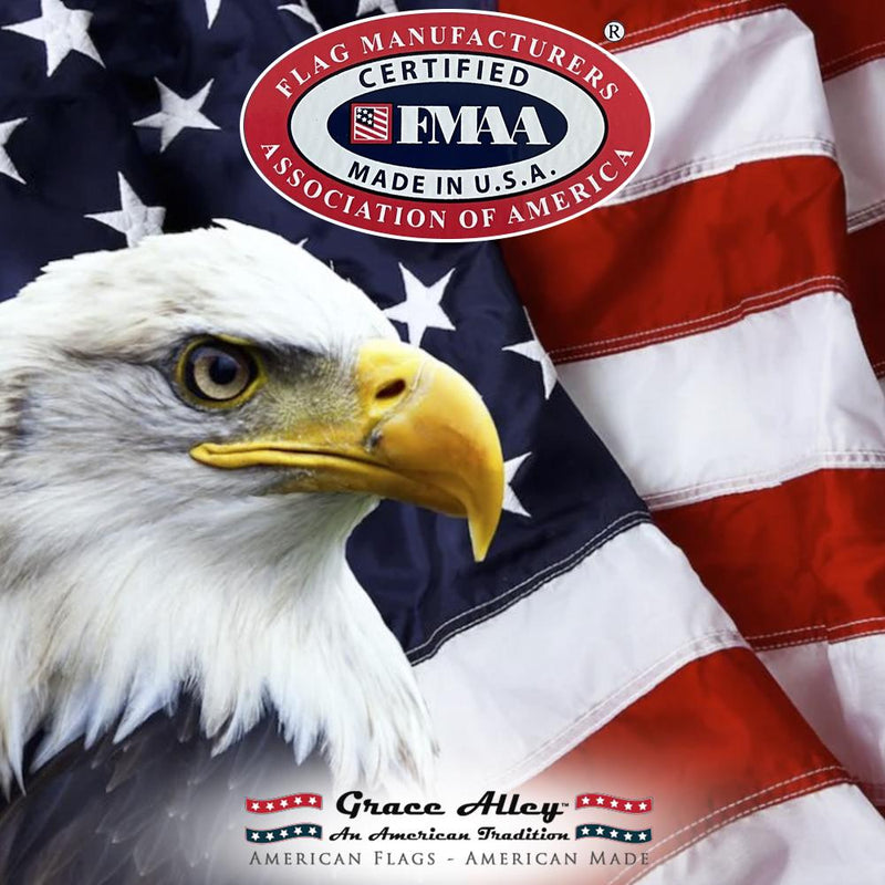 3x5 FT EMBROIDERED AMERICAN FLAG - Grace Alley
