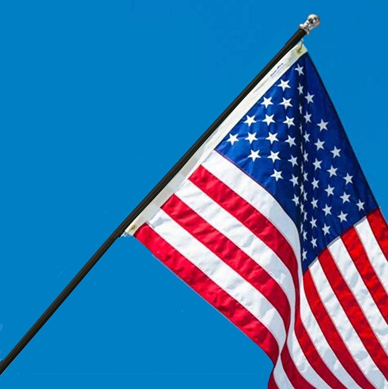 FLAG POLE: Tangle Free Spinning 6 FT Flag Pole (BLACK)