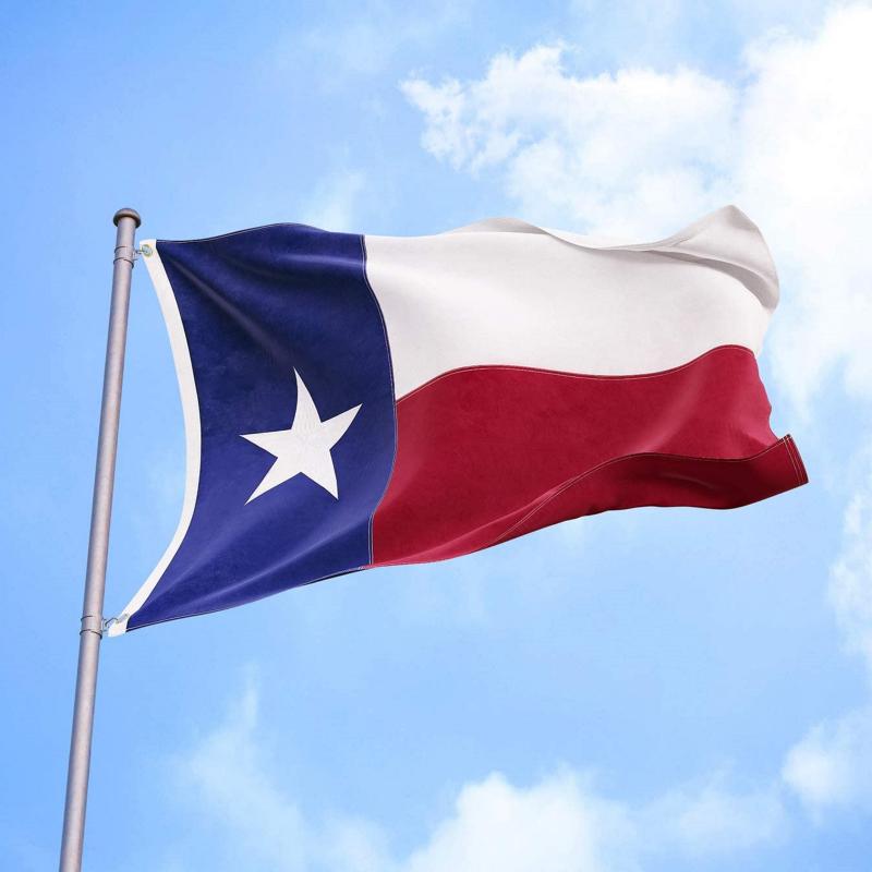 Texas Custom Flags TEXAS 5x8 FT EMBROIDERED FLAG